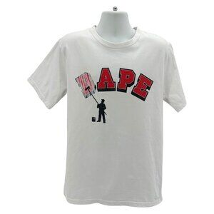 New York Sunshine Mens Large T-Shirt Bape Drums Install Team White Graphic